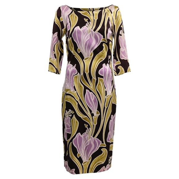Boss Hugo Boss Midi Dress i Floral Print Silk